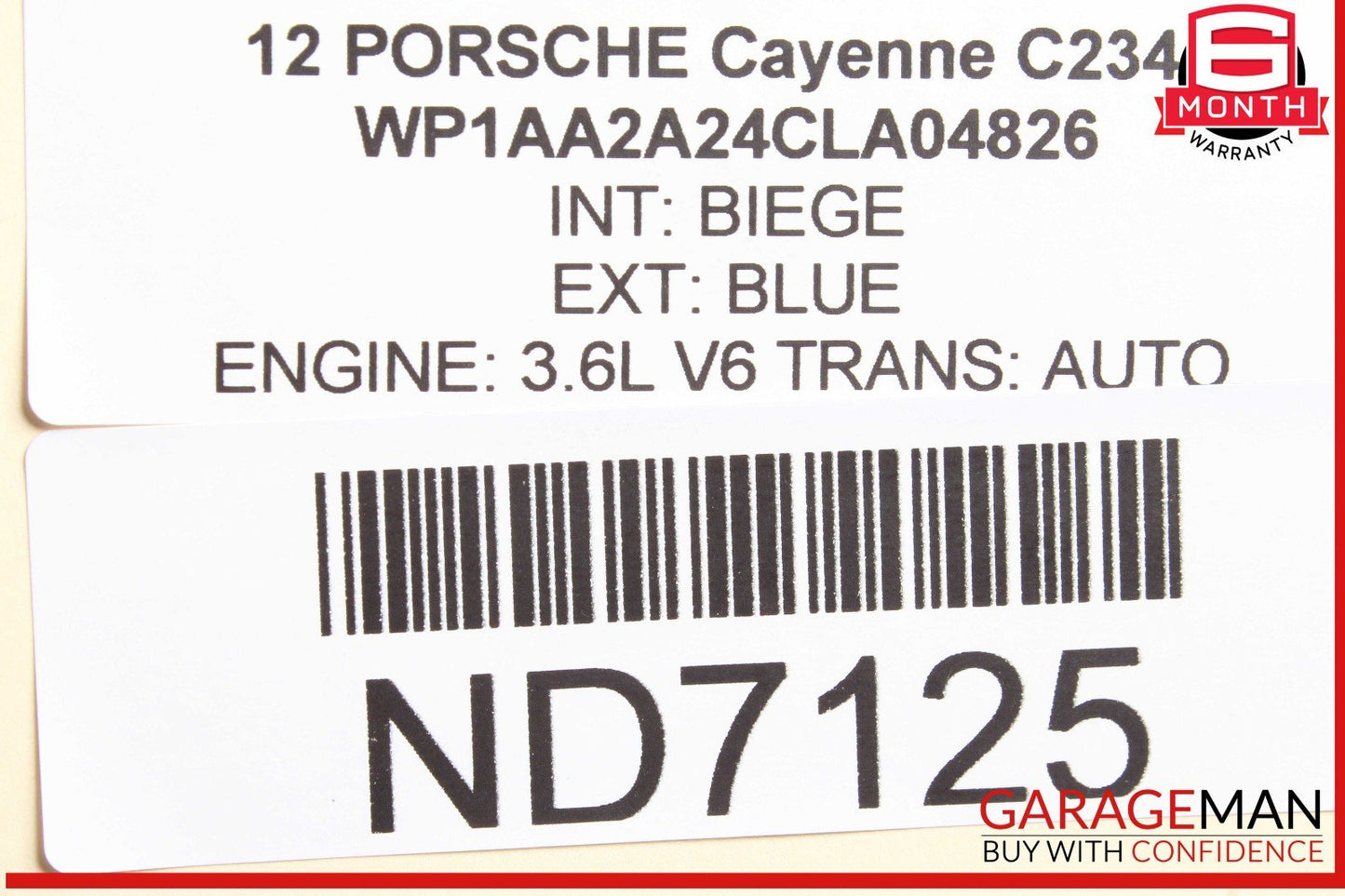 11-18 Porsche Cayenne 958 Rear Subframe Sub Frame Crossmember OEM