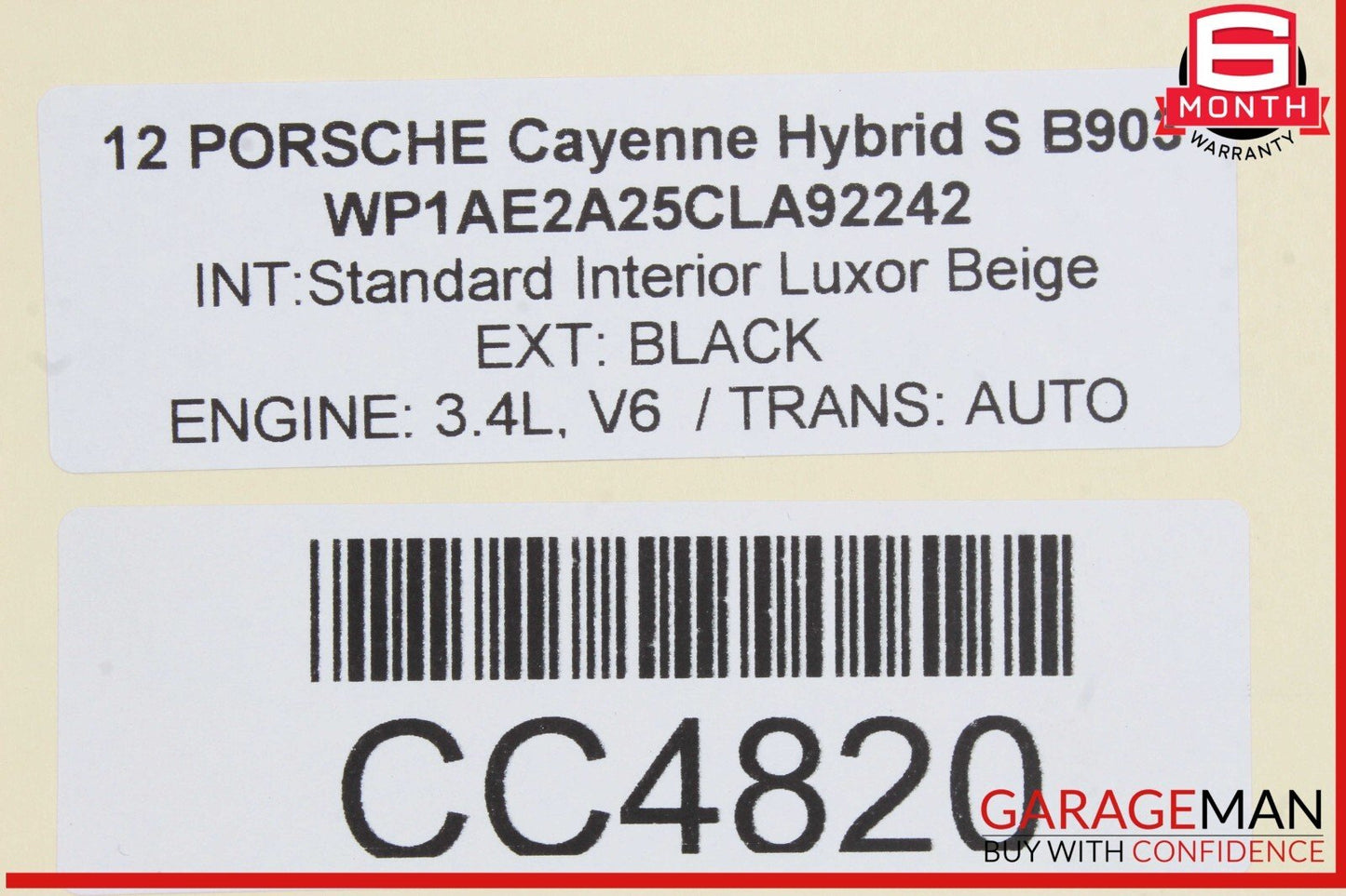 11-18 Porsche Cayenne 958 Hybrid S Panoramic Roof Glass Frame Black OEM
