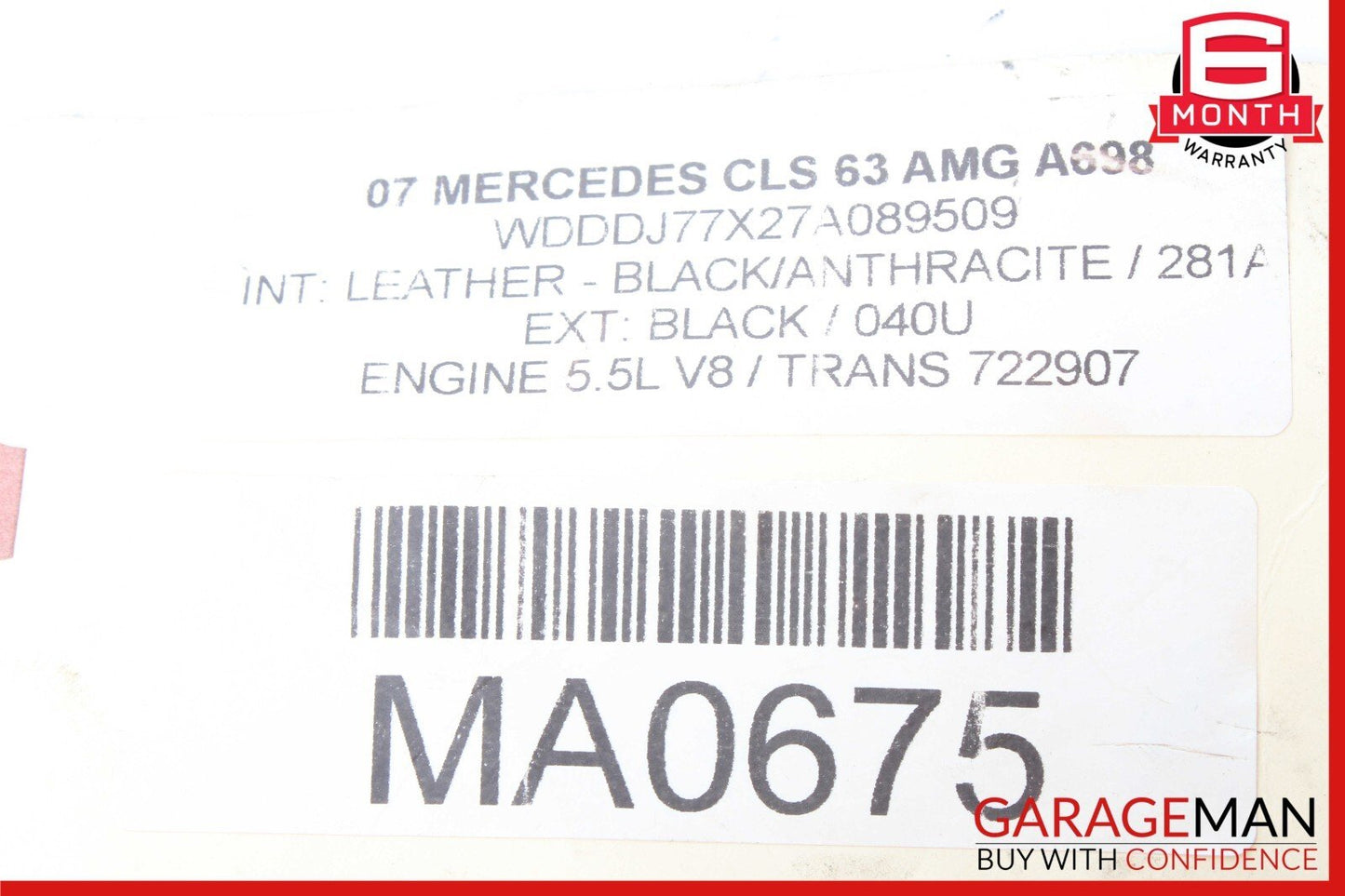 06-11 Mercedes W219 CLS500 CLS63 AMG Rear Left Quarter Door Window Glass Panel