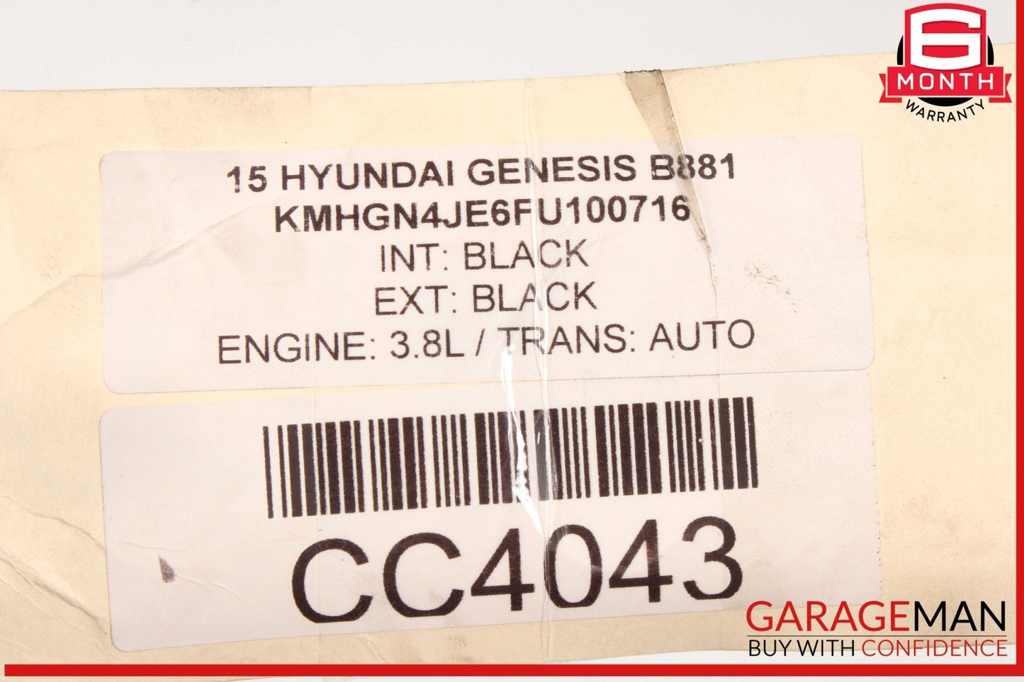 15-17 Hyundai Genesis Front Subframe Sub Frame Crossmember AWD OEM