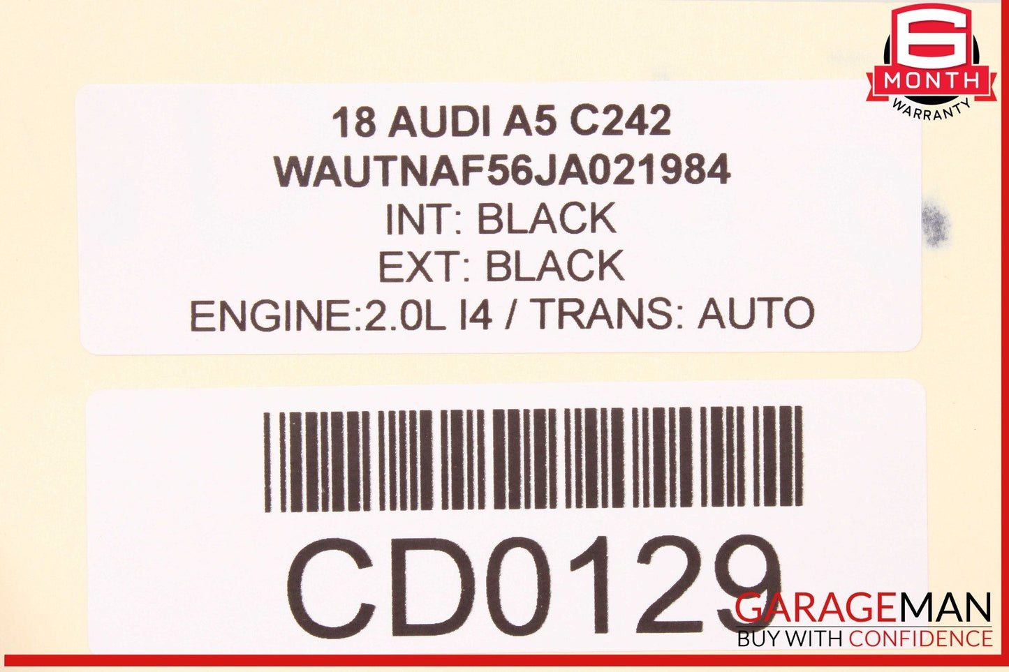 18-24 Audi A5 S5 Front Right Side Interior Door Panel OEM
