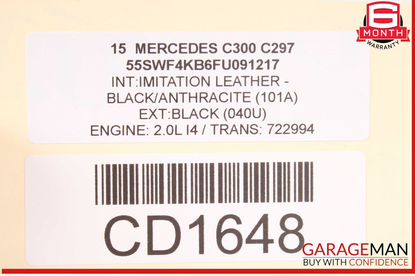 15-21 Mercedes W205 C300 Front Left Driver Side Exterior Door Shell OEM