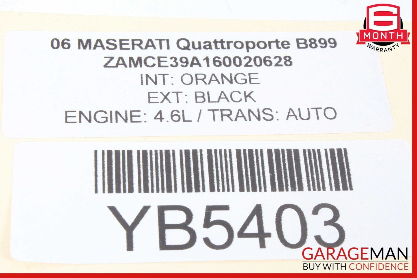 03-08 Maserati Quattroporte M139 Right Side Dashboard Panel Airbag w/ Cover OEM