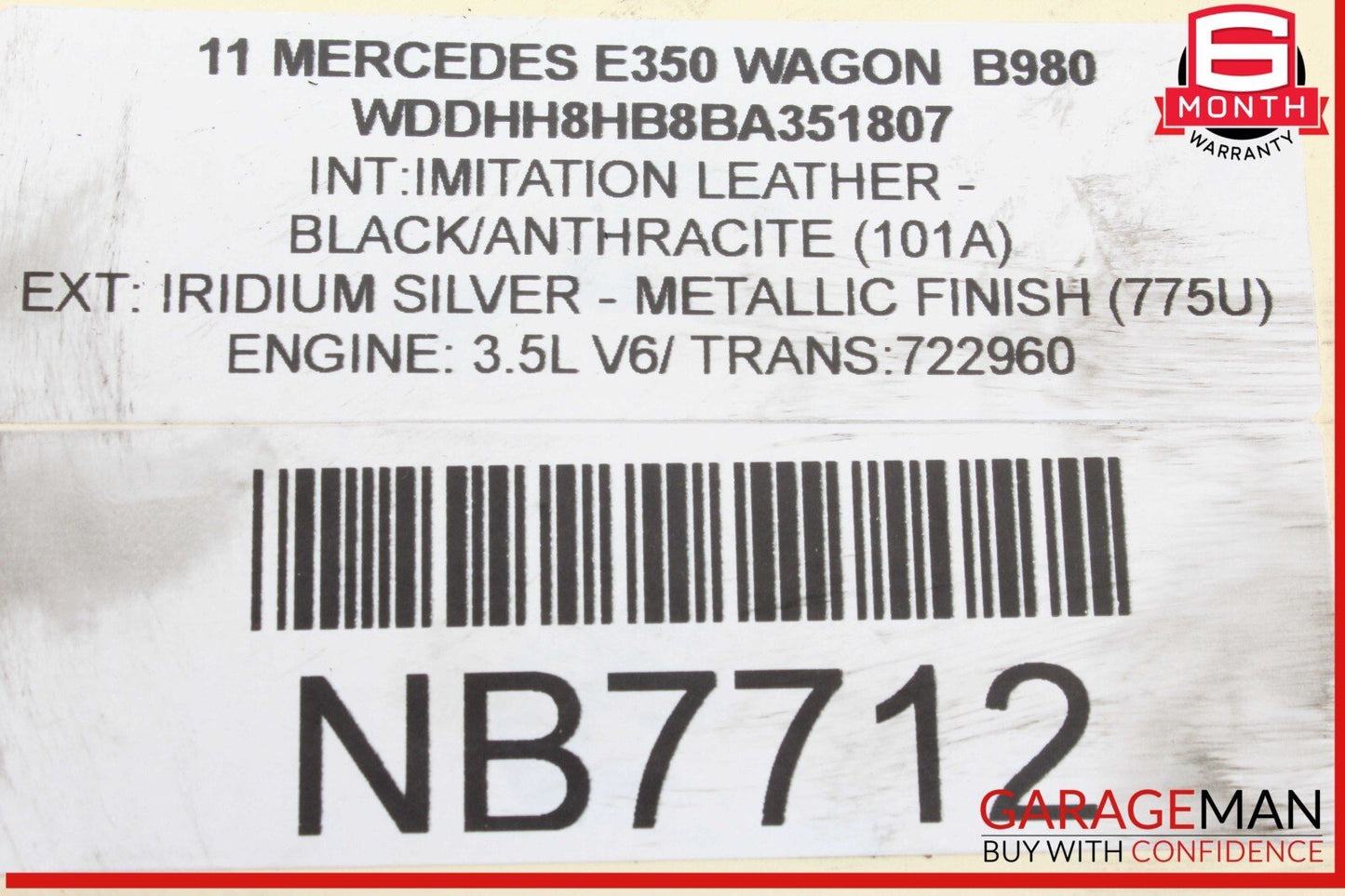 05-13 Mercedes W212 E350 Wagon S400 Engine Air Intake Manifold 2721402401 OEM