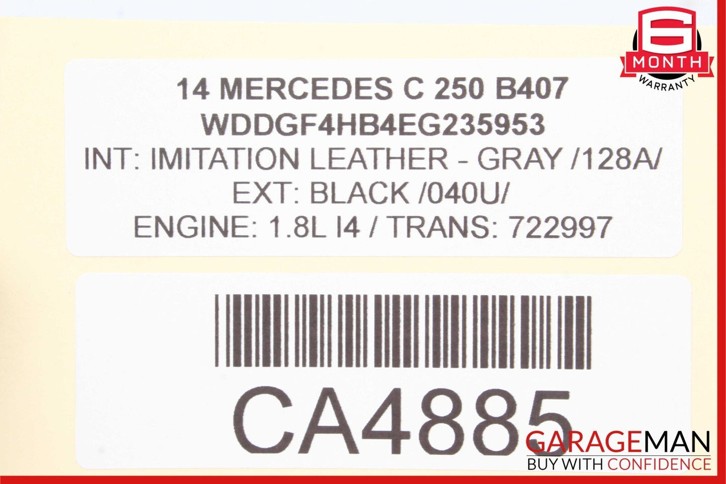 08-14 Mercedes W204 C250 C300 Rear Right Side Door Lock Latch Actuator OEM