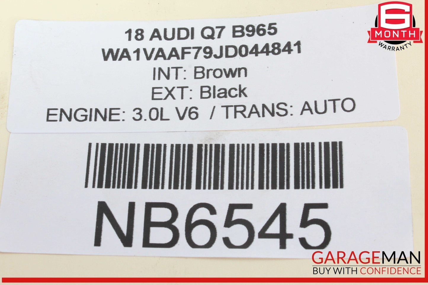 17-19 Audi Q7 Engine Cylinder Block Crankshaft Lower Bearing 06E103032 OEM