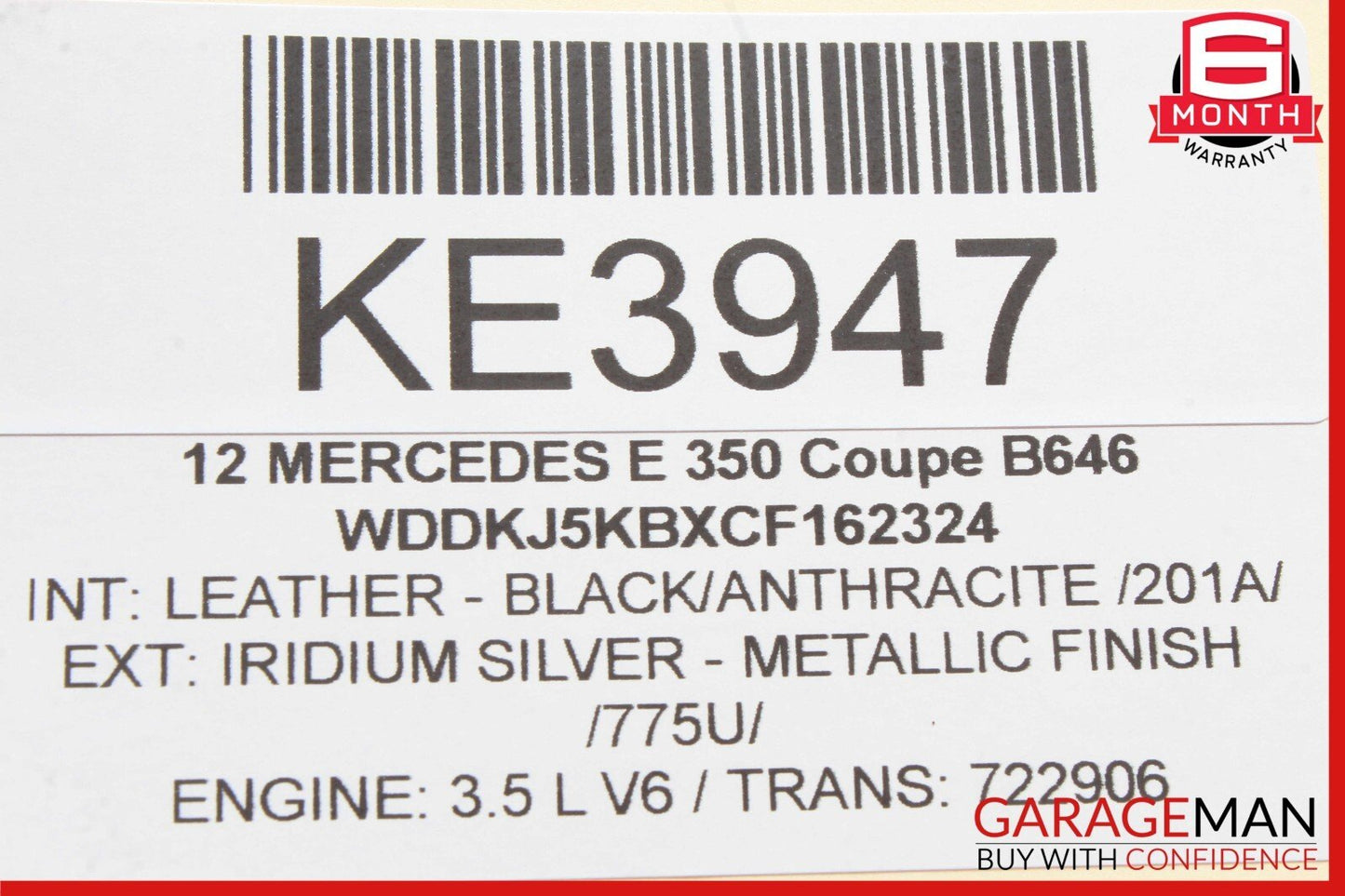 10-16 Mercedes W212 E350 3.5L V6 ECU ECM Engine Computer Control Module Unit OEM