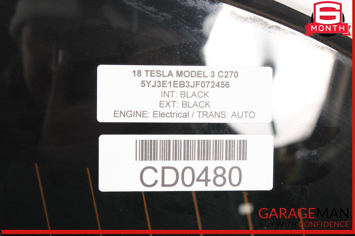 17-23 Tesla Model 3 Rear Pano Panoramic Roof Glass Panel OEM