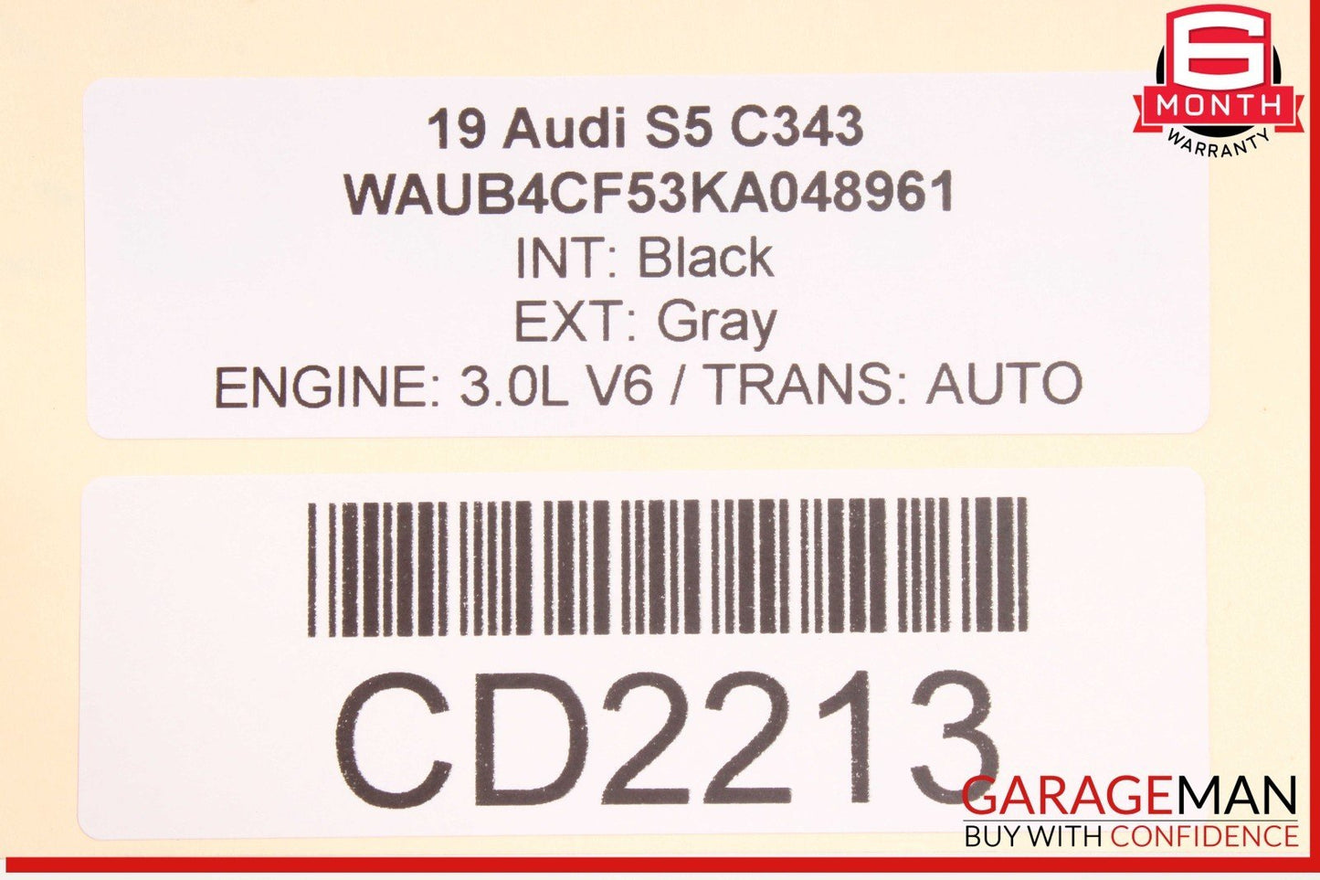 18-24 Audi B9 S5 A5 Front Left Driver Side Lower Bottom Seat Cushion OEM