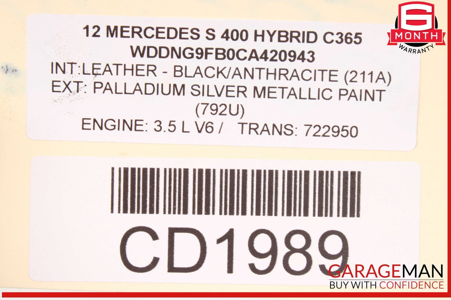 10-13 Mercedes W221 S400 Hybrid Engine Cooling Radiator OEM