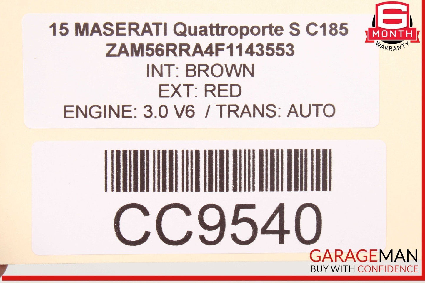 14-17 Maserati Quattroporte SQ4 M156 Rear Right Side Interior Door Panel OEM