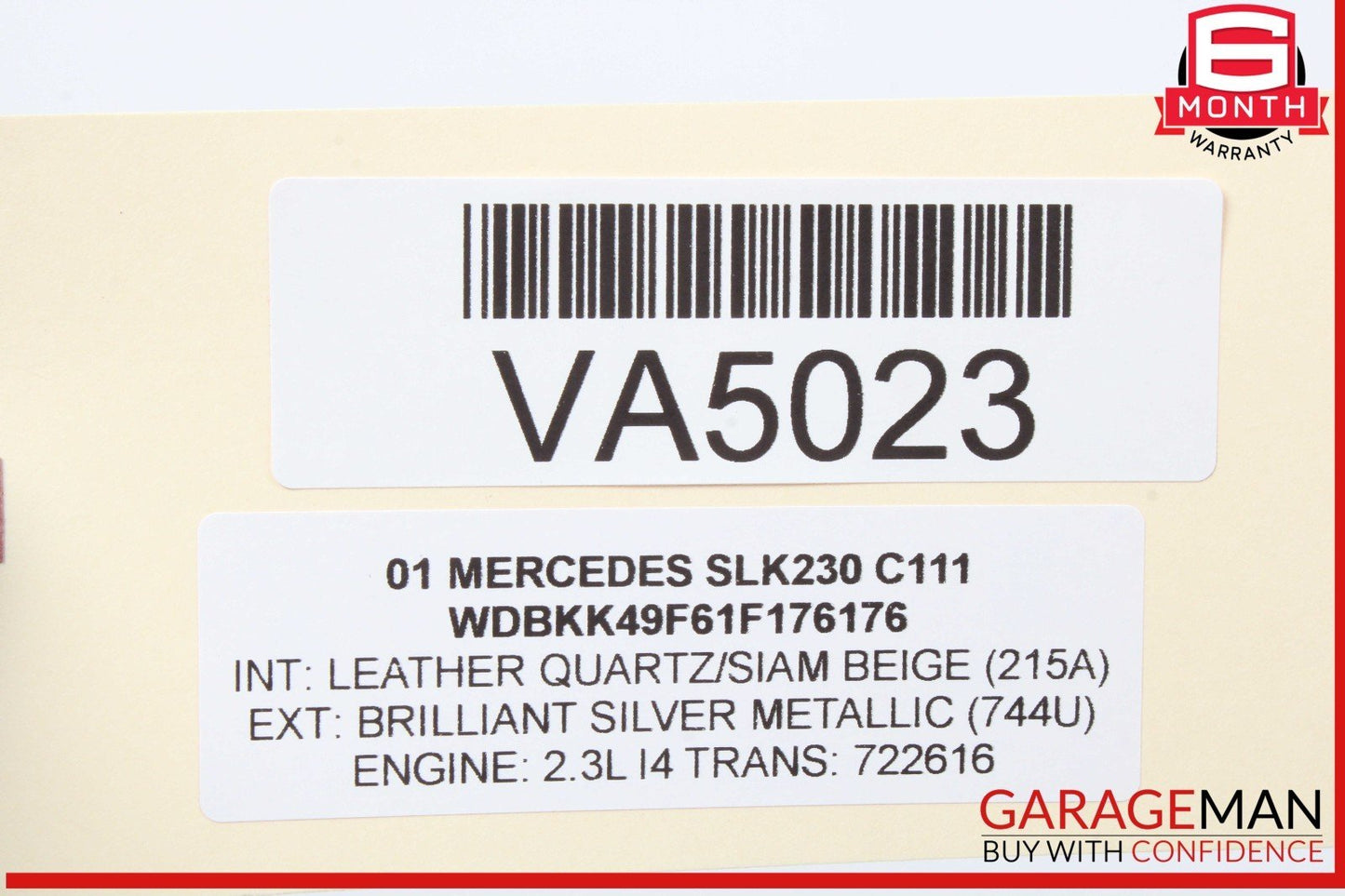 97-04 Mercedes R170 SLK230 SLK320 SLK32 Trunk Cargo Cover Black 1706900265 OEM