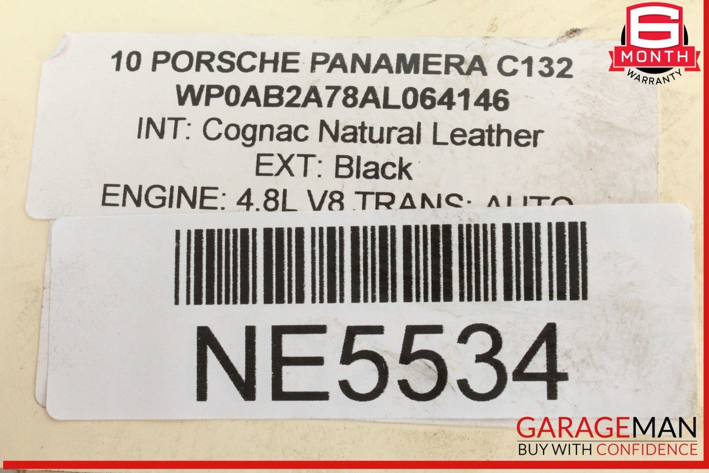10-16 Porsche Panamera 970 4.8L Engine Upper Oil Pan Sump 94810716123 OEM