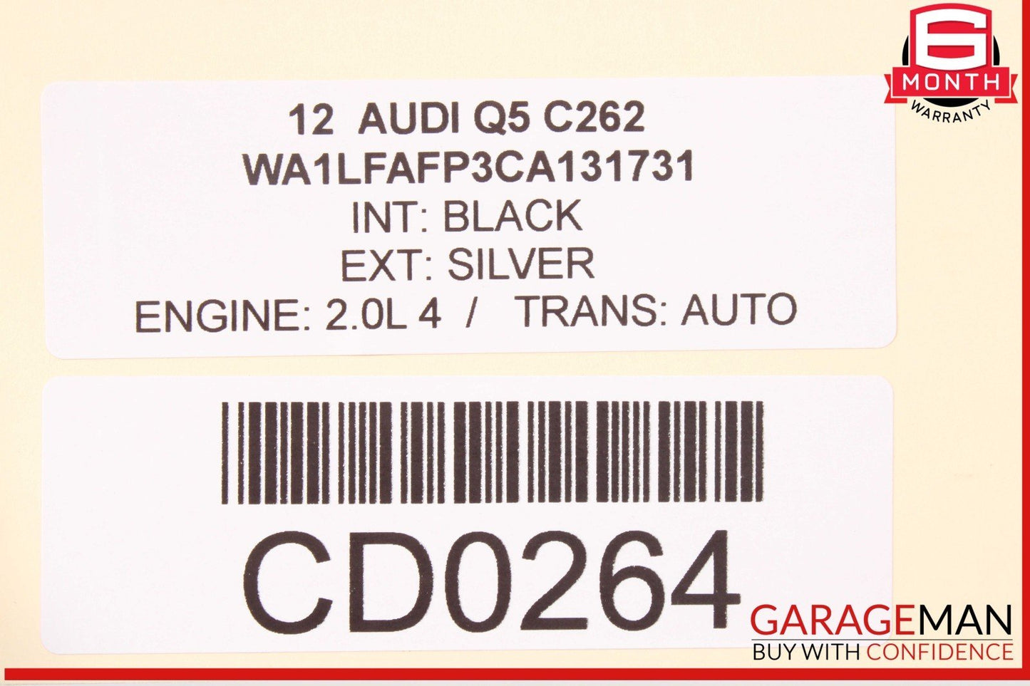 09-12 Audi Q5 A4 A5 2.0L CAEB Engine Motor Assembly OEM 119k