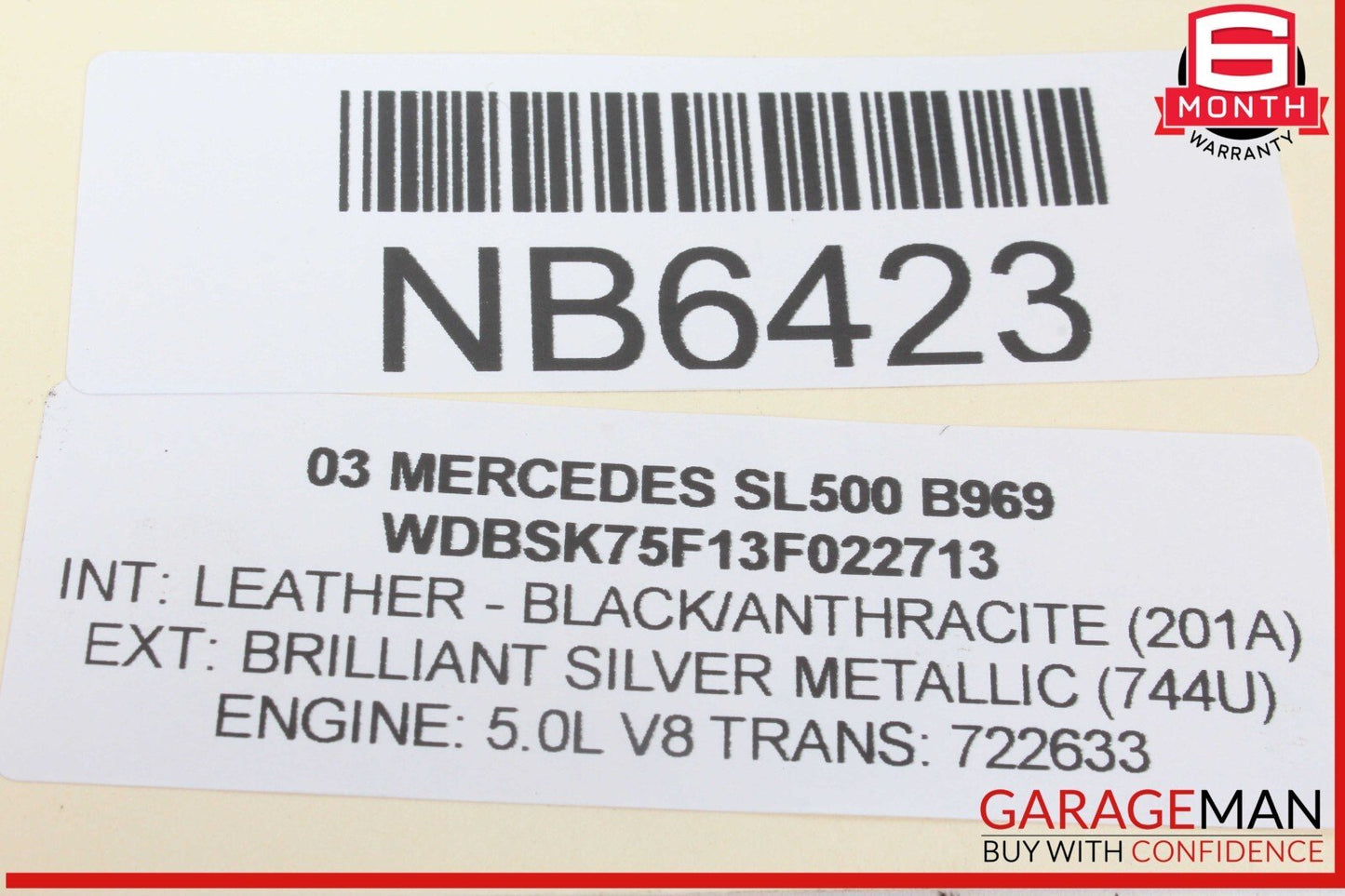 03-08 Mercedes R230 SL500 Frame Floor Wiring Wire Cable Harness 2305409806 OEM