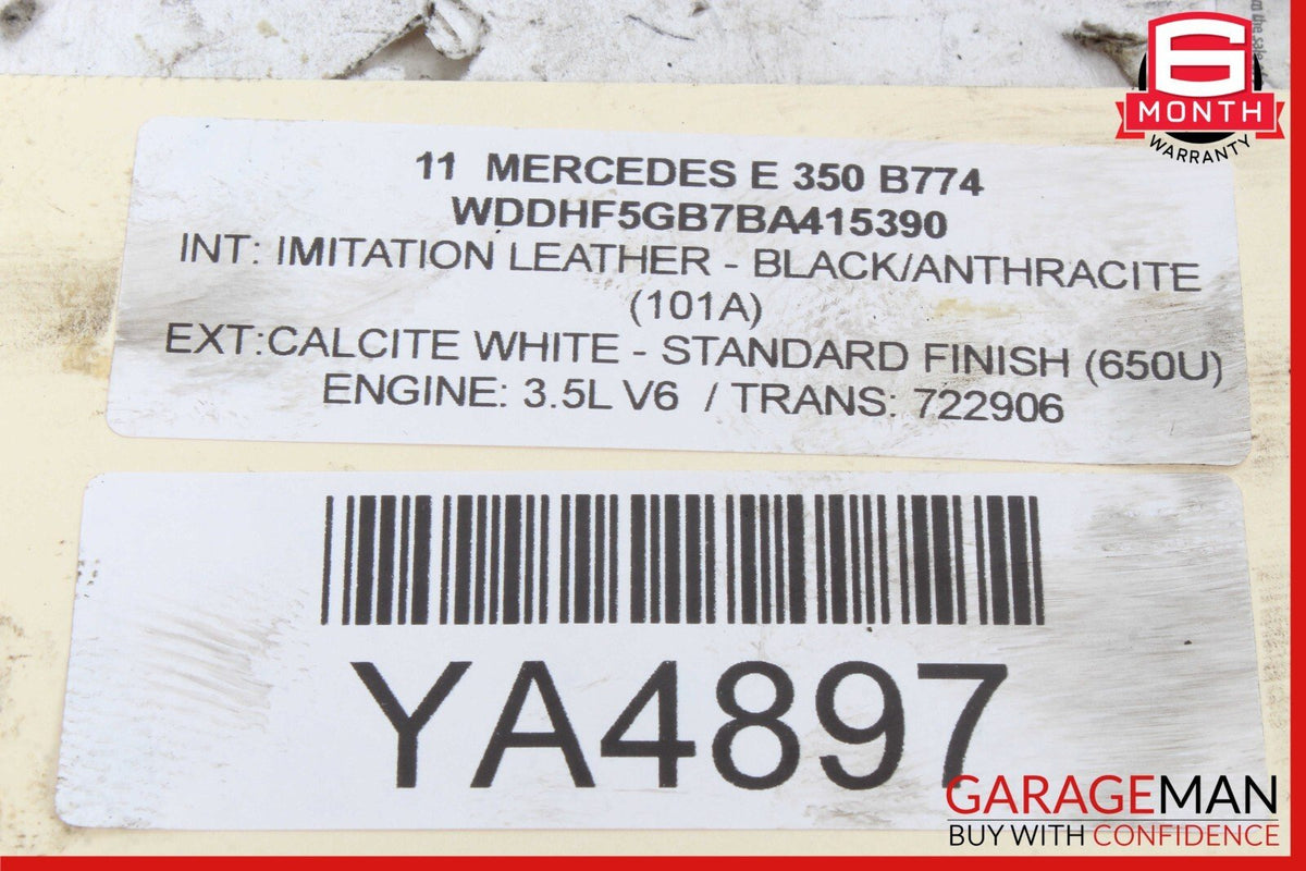 05-11 Mercedes W212 E350 C350 Engine Upper Oil Sump Baffle Pan 2720142102 OEM