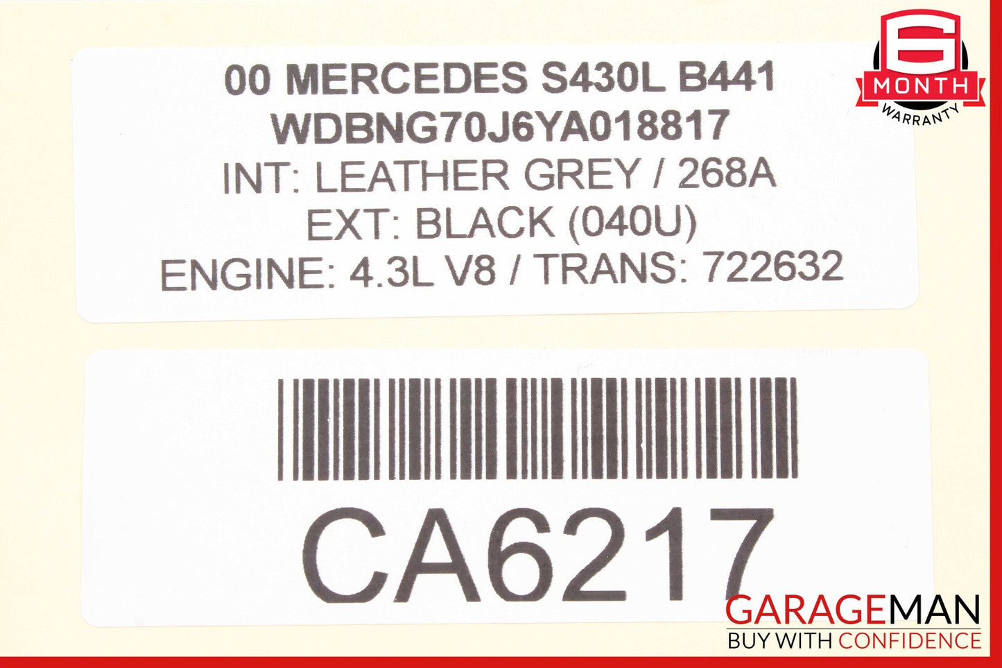 00-06 Mercedes W220 S430 S500 S55 AMG Bose Door Audio Sound Speaker Set OEM