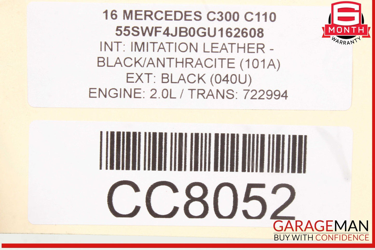 2015-2020 Mercedes-Benz C300 Rear Sub Frame Crossmember Cradle 2123503605