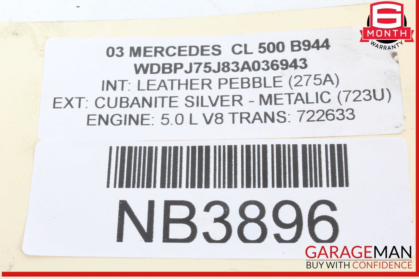 02-06 Mercedes W215 CL500 Engine Motor Cooling Fan Shroud w/ Radiator