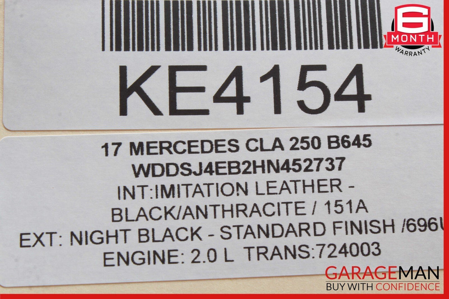 14-19 Mercedes W117 CLA250 Rear Left or Right Upper Control Arm 2463501006 OEM