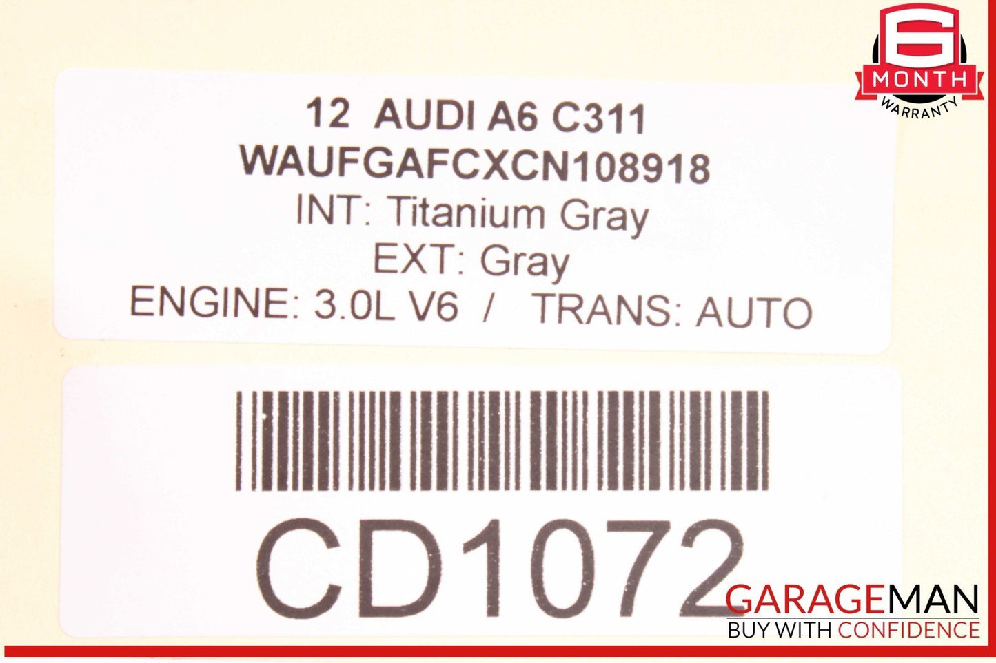 12-18 Audi A6 A7 AWD Rear Suspension Support Subframe Cradle Crossmember OEM
