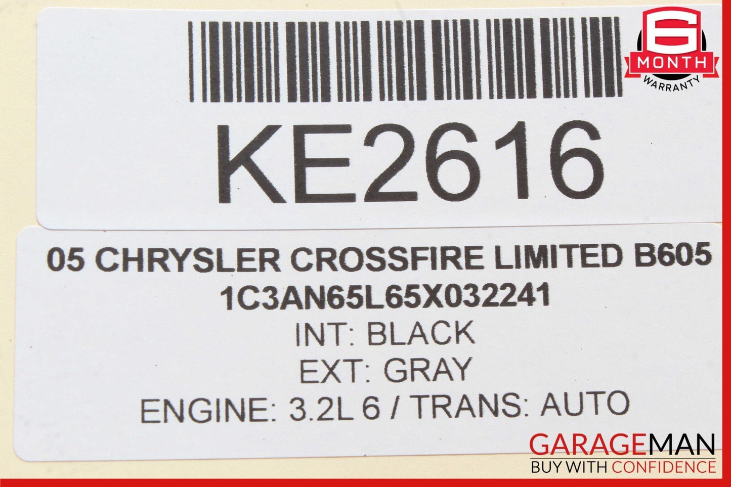 04-08 Chrysler Crossfire Rear Left or Right Side Upper Control Arm OEM