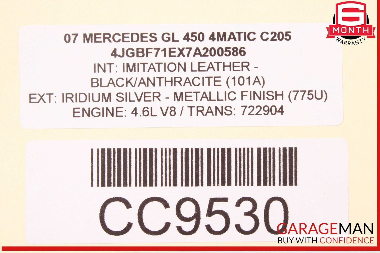 07-12 Mercedes X164 GL450 GL550 Front Left Driver Top Upper Seat Cushion OEM