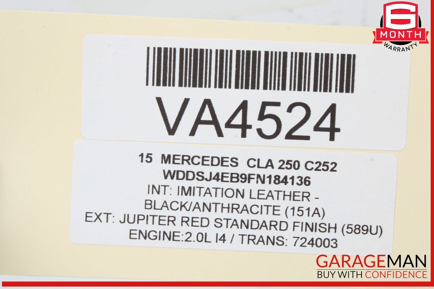 14-20 Mercedes W117 CLA250 M270 Intercooler Air Cooler Radiator OEM