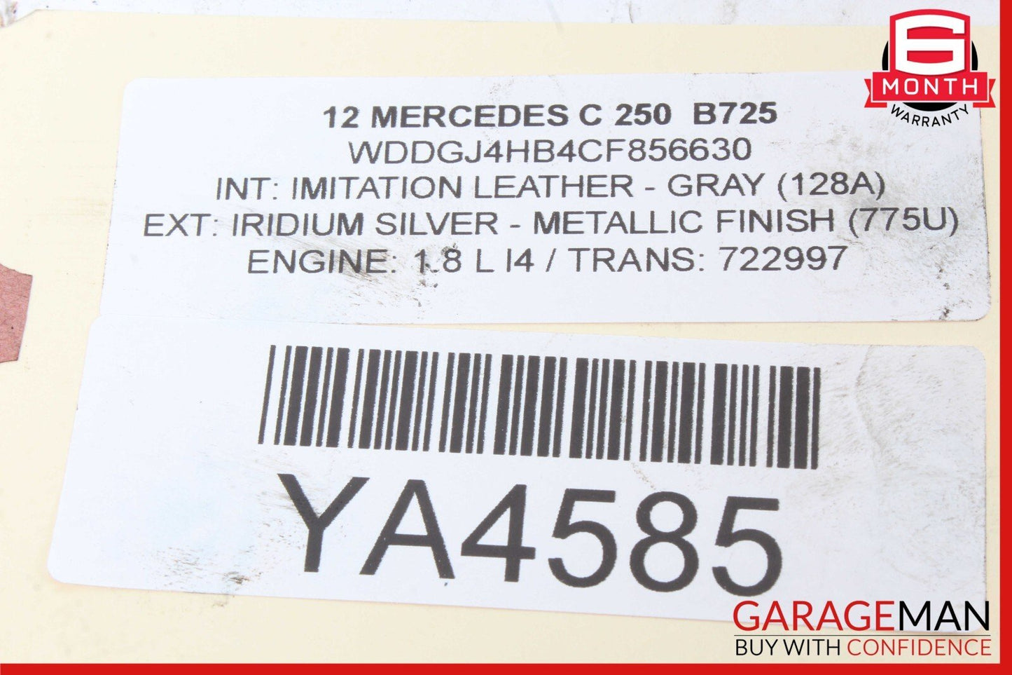 08-15 Mercedes W204 C250 Front Left & Right Side Brake Caliper Calipers Set OEM