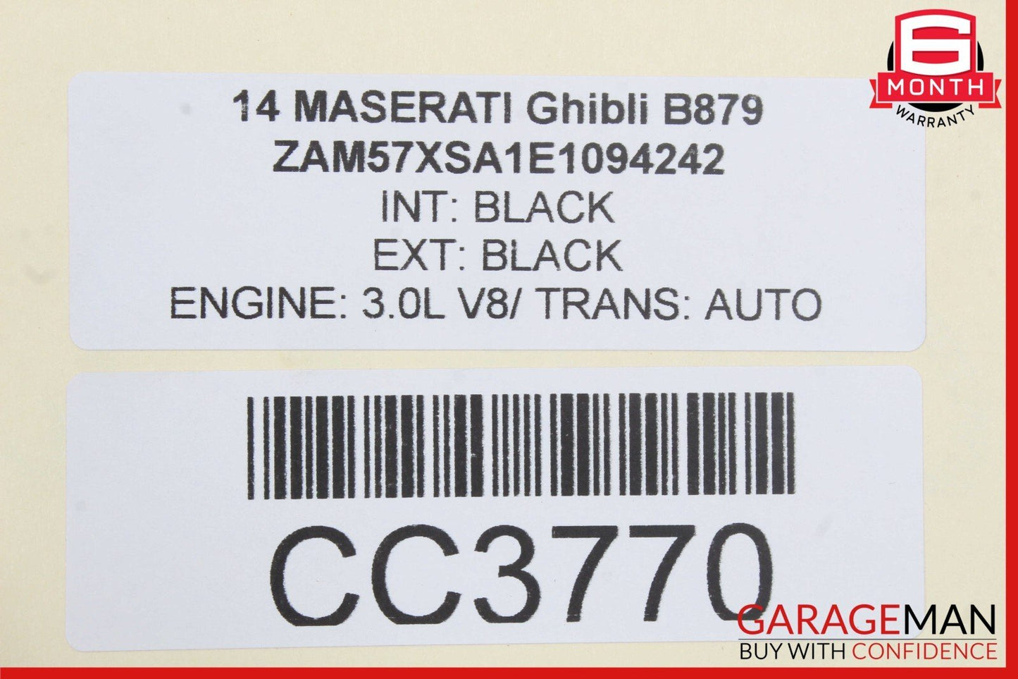 14-20 Maserati Ghibli Panoramic Sun Roof Sunroof Sliding Frame Glass OEM