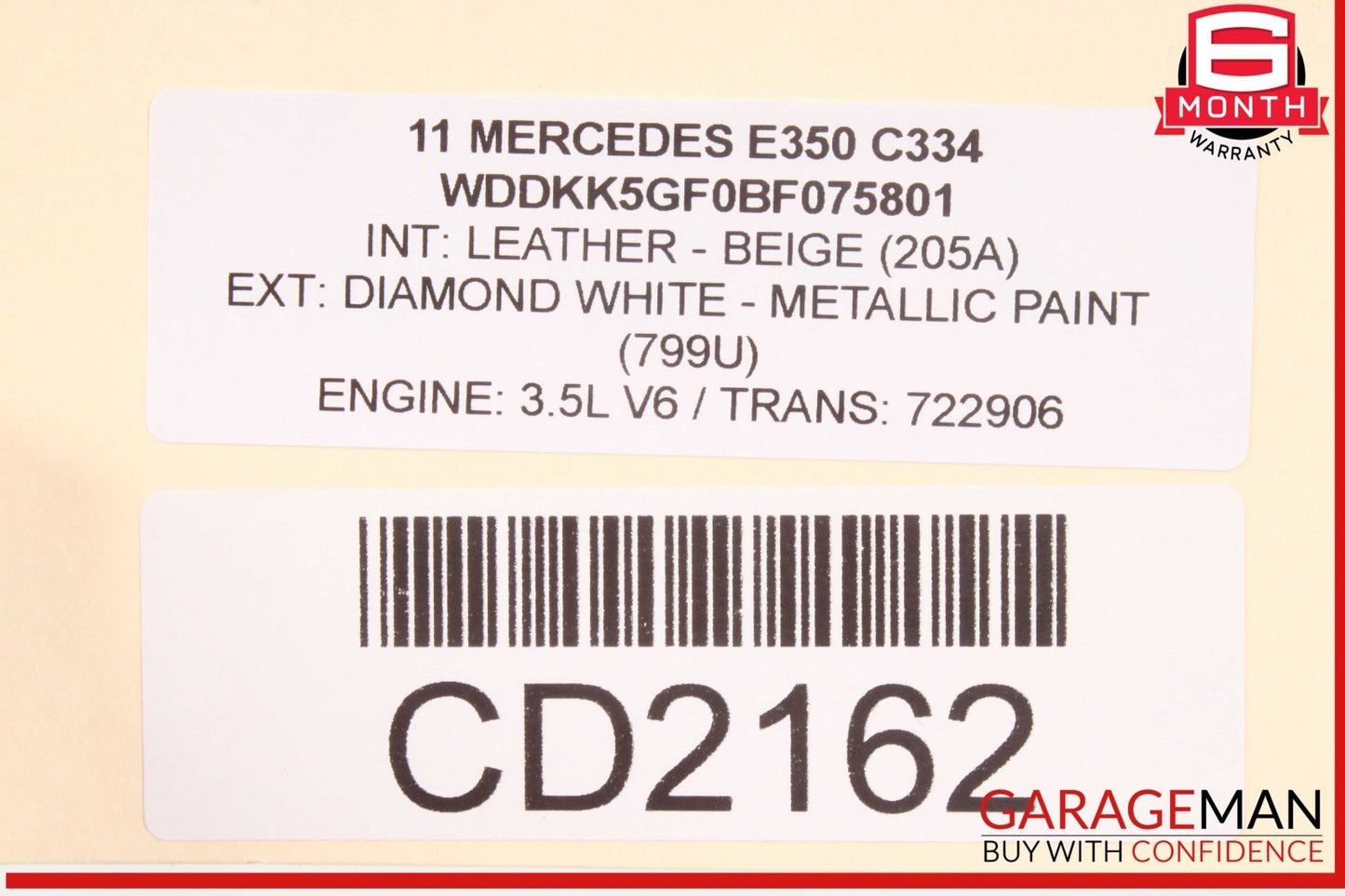 10-17 Mercedes W207 E400 E550 Front Right Lower Bottom Seat Cushion Cover OEM