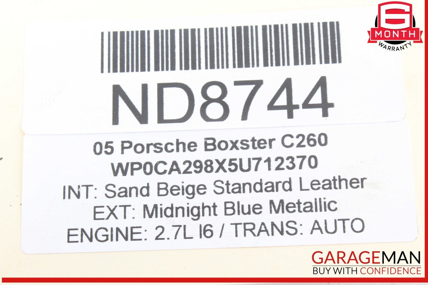 05-08 Porsche Boxster 987 Rear Engine Crossmember Cradle 98633107109 OEM