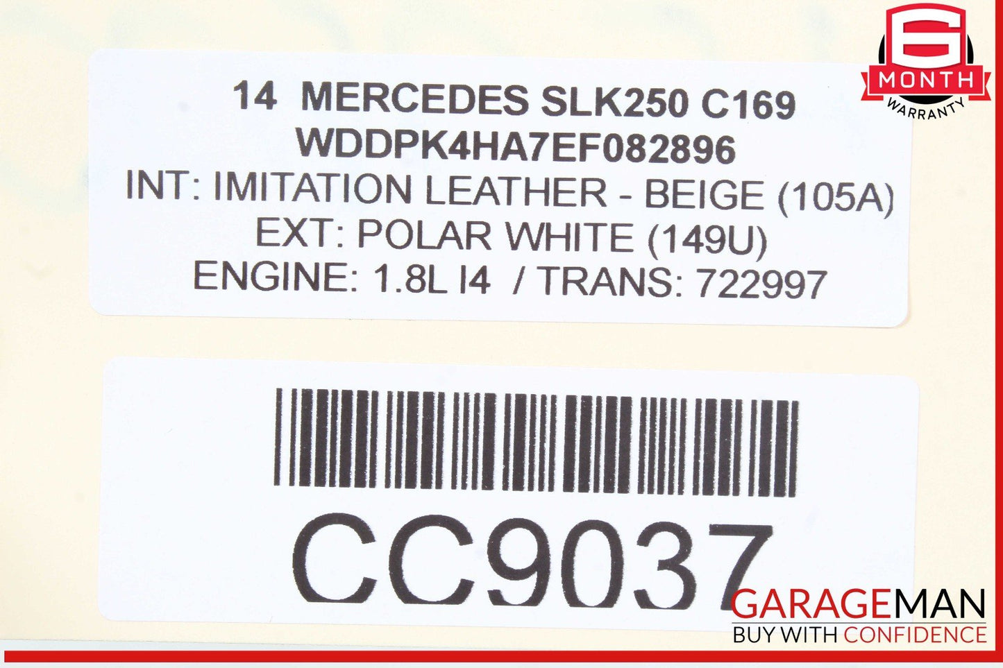 12-16 Mercedes R172 SLK250 SLK350 Left Driver Interior Door Panel OEM