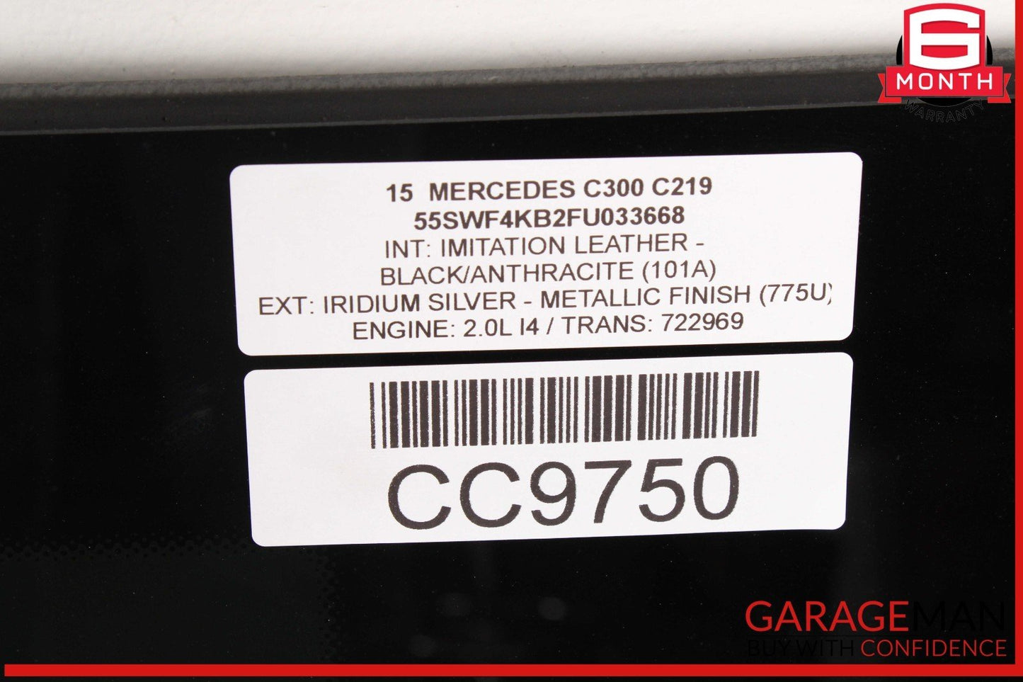 15-21 Mercedes W205 C300 C63 AMG Sliding Panoramic Sunroof Sun Roof Glass OEM