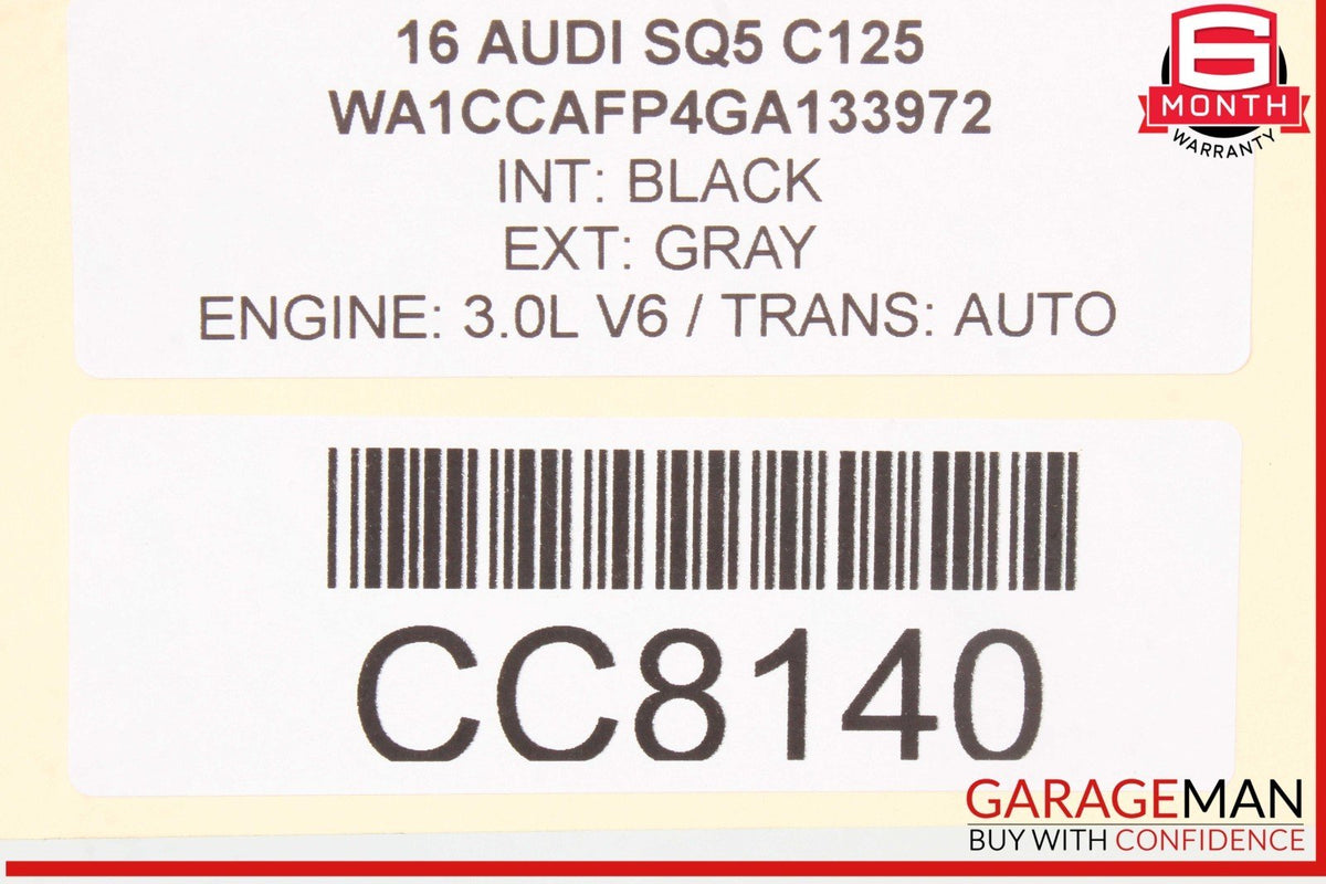 09-17 Audi SQ5 Q5 Rear Left Bottom Lower Seat Cushion Black OEM