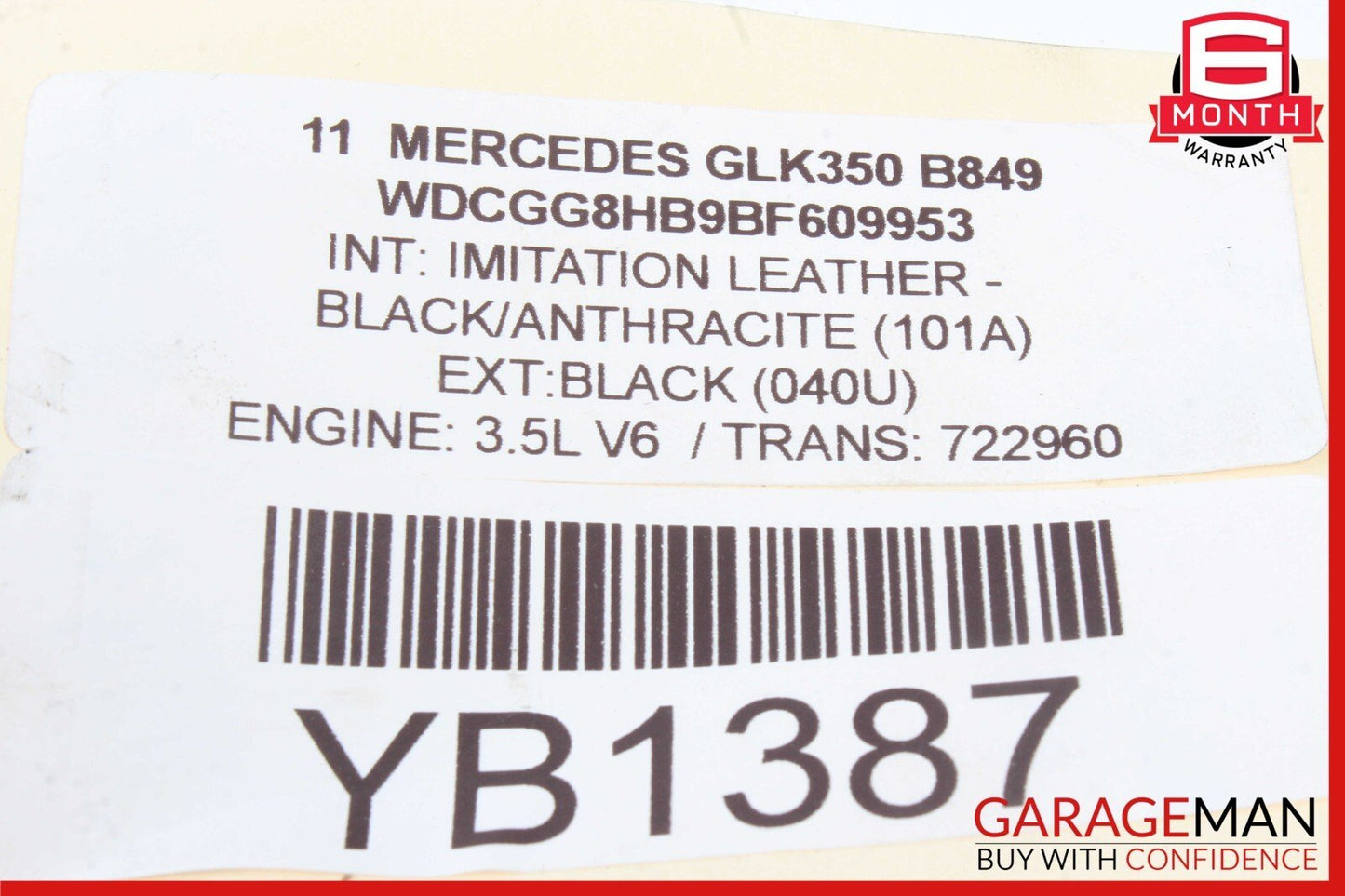 06-15 Mercedes X204 GLK350 CLK350 C350 E350 Engine Cylinder Head Cover Left Side