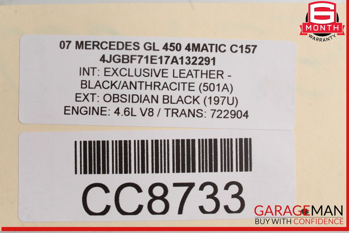 Mercedes X164 GL450 722.9 7G 4Matic Automatic Transmission 722.904 OEM 198k