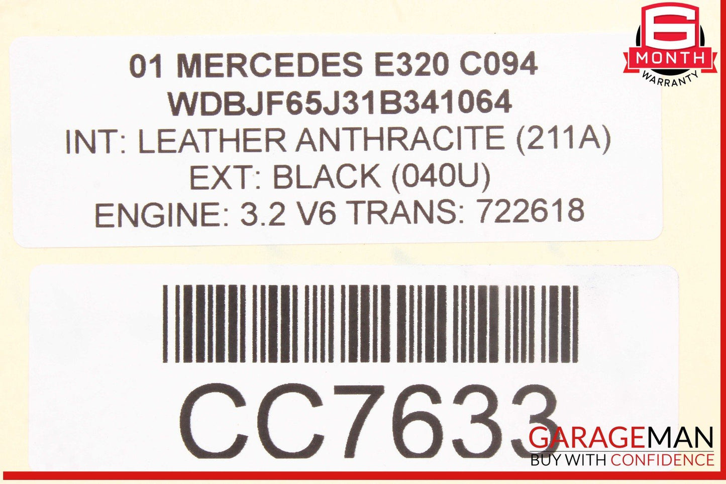 00-03 Mercedes W210 E320 E430 Front Right Top Upper Seat Cushion OEM