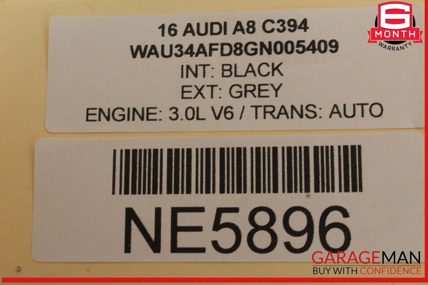 12-18 Audi A8 A6 Rear Trunk Lid Lock Latch Actuator Striker Plate 4H0827383A OEM