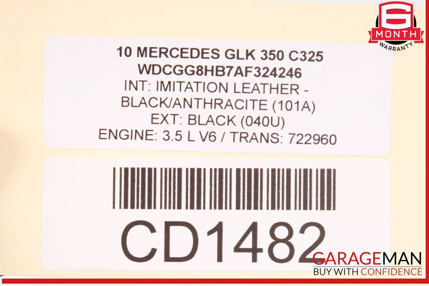 10-15 Mercedes X204 GLK350 Front Right Side Lower Bottom Seat Cushion OEM