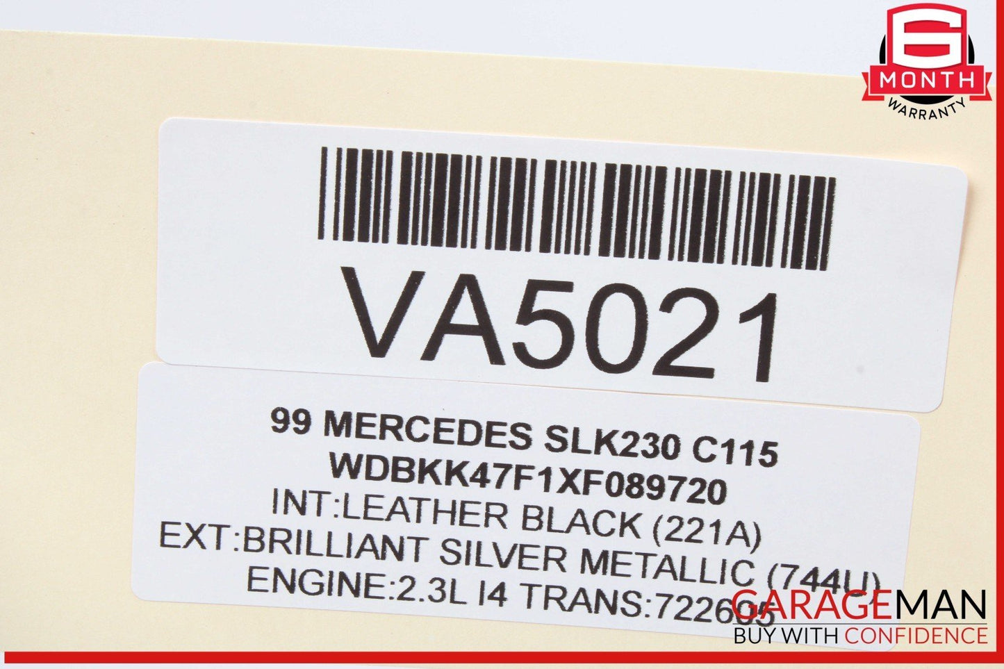 97-04 Mercedes R170 SLK230 SLK320 SLK32 Trunk Cargo Cover Black 1706900065 OEM