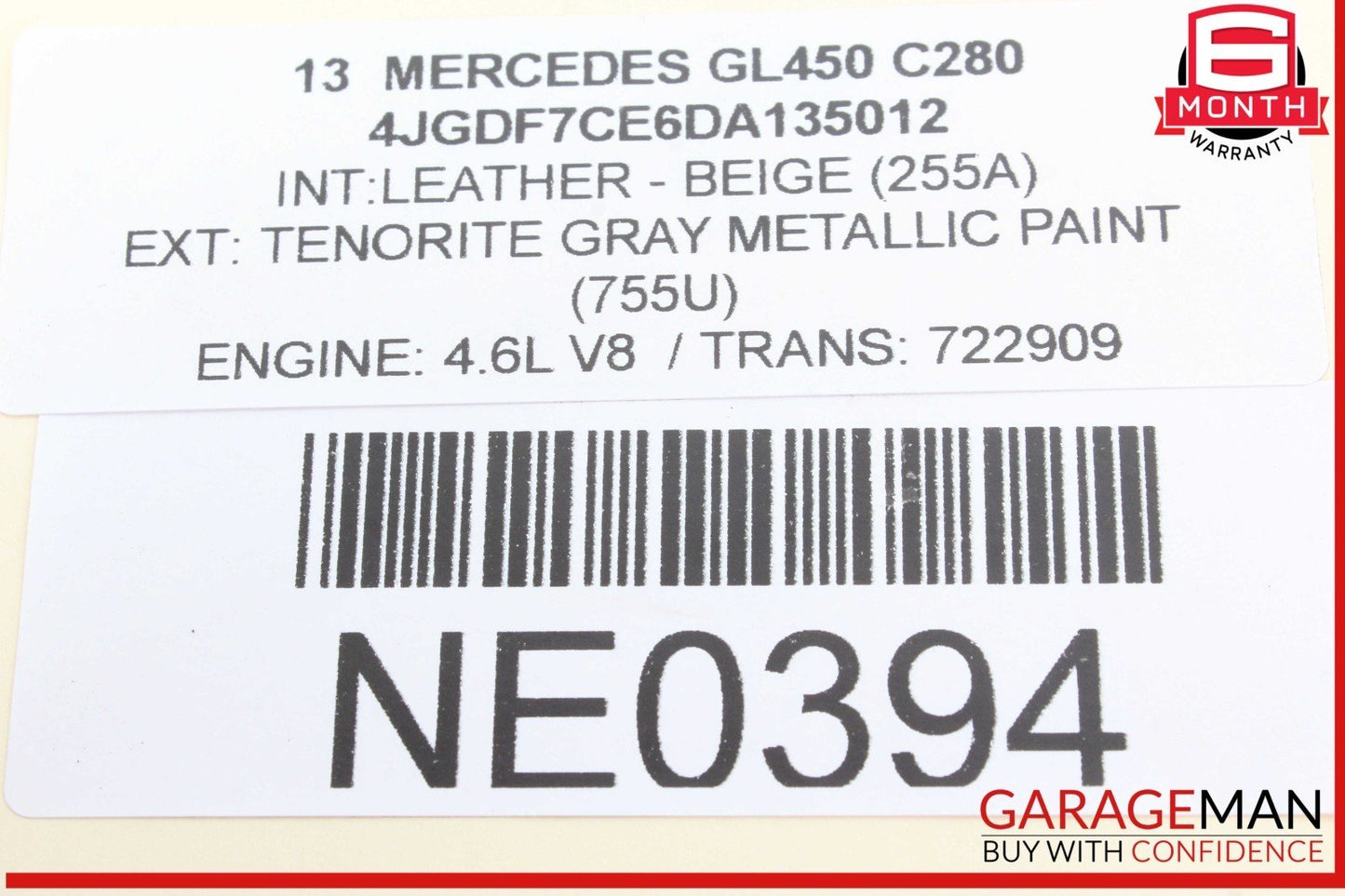 13-19 Mercedes X166 GL450 GLS450 Rear Right Bumper Holder Support Bracket OEM