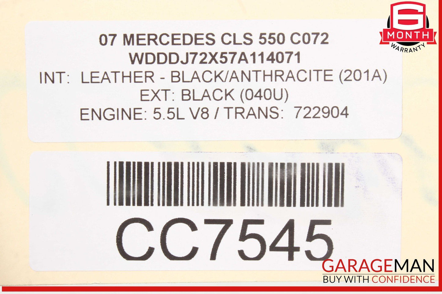 06-11 Mercedes W219 CLS550 CLS55 Front Bumper Reinforcement Radiator Support OEM