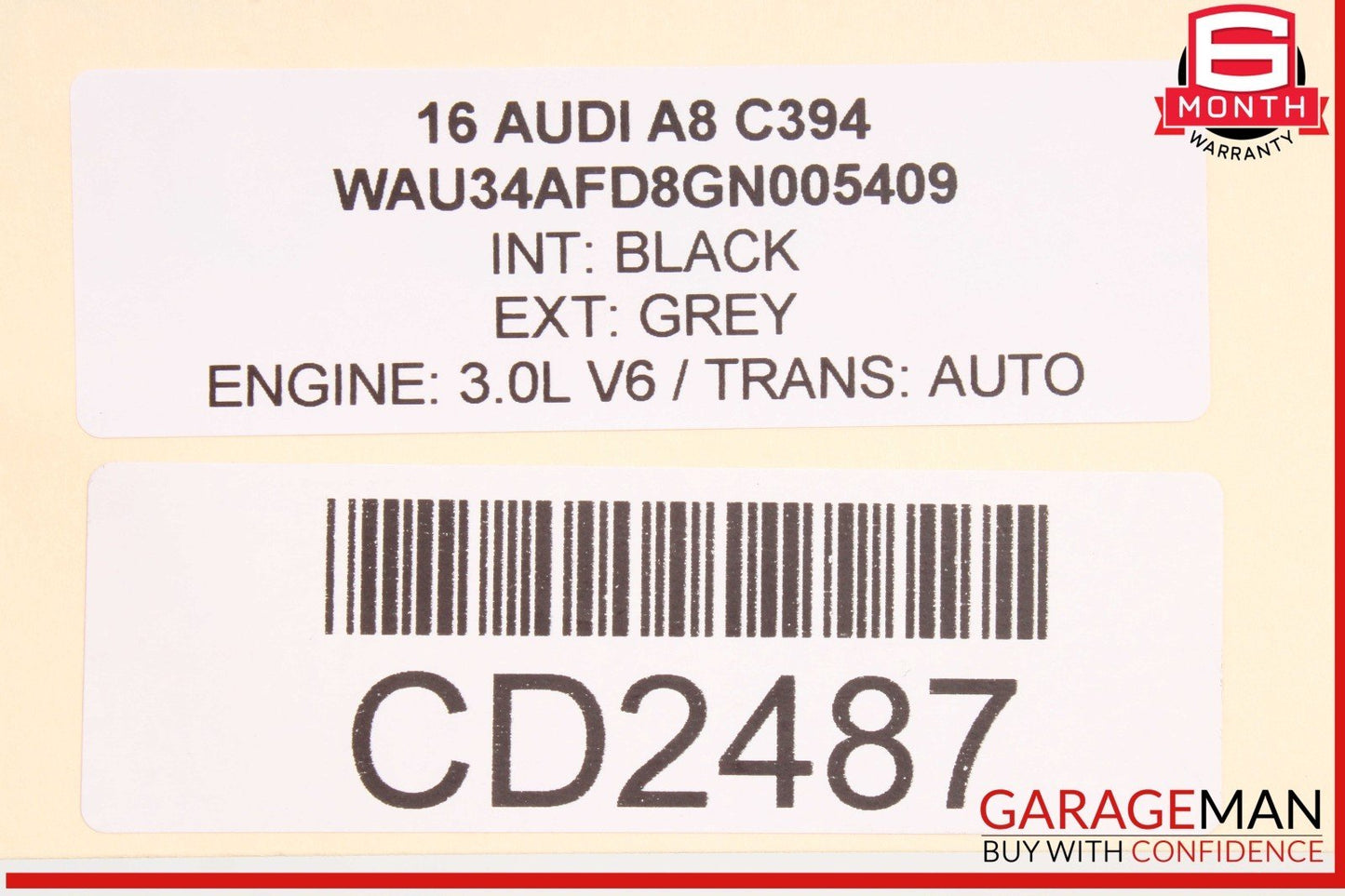 11-18 Audi A8 Quattro Front Right Passenger Side Upper Seat Cushion OEM
