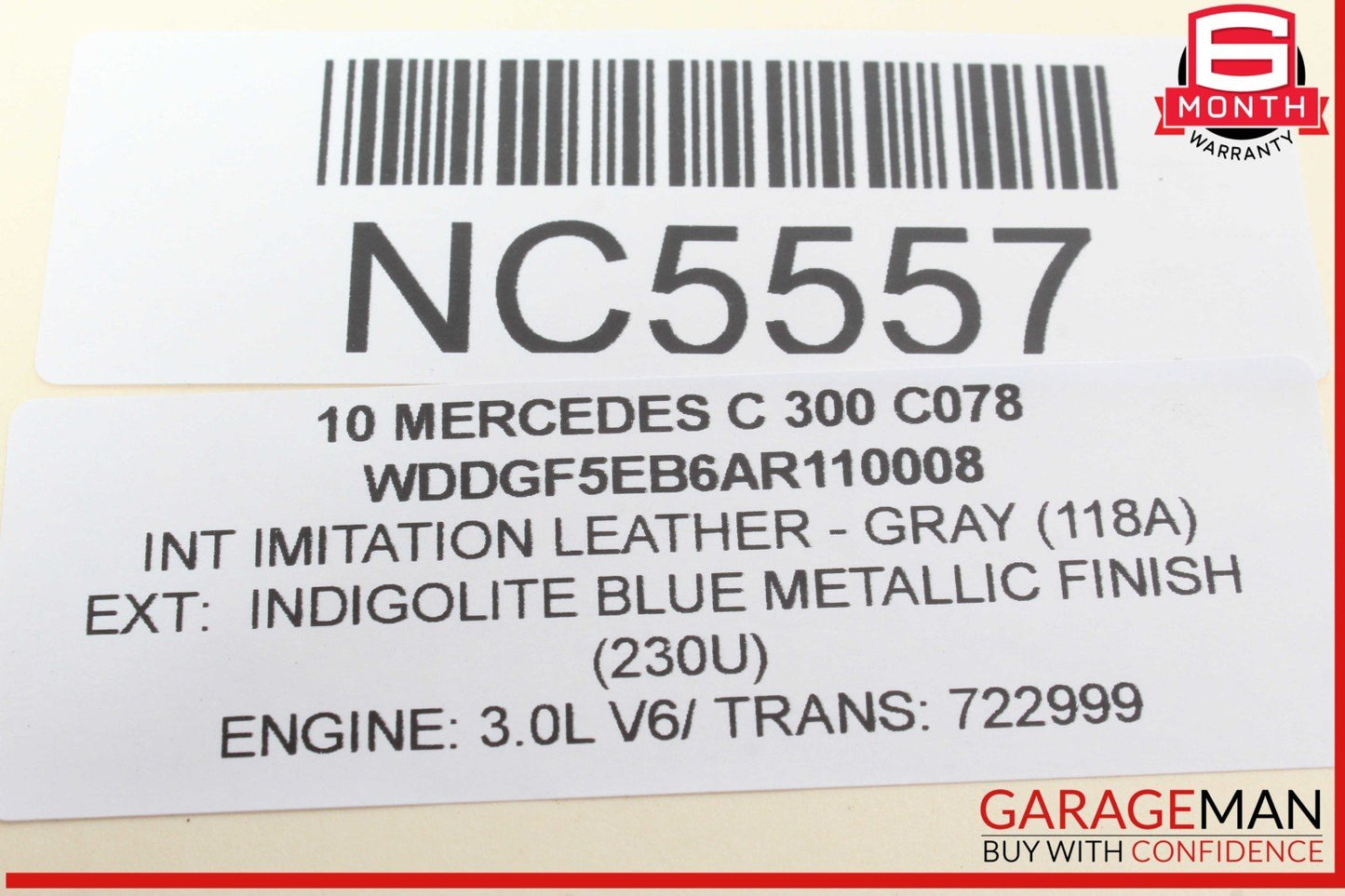 08-14 Mercedes W204 C300 C350 C280 Upper Radiator Core Support Bar Black OEM