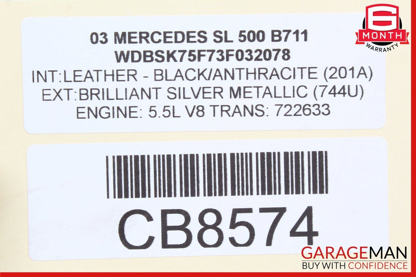 03-06 Mercedes R230 SL600 SL55 AMG Keyless Go Entry Antenna Module Assy