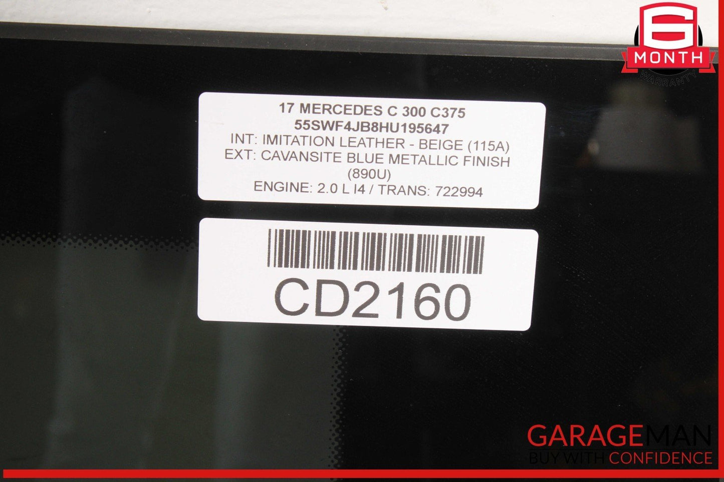 15-21 Mercedes W205 C300 C43 C63 AMG Panoramic Sunroof Panel Window Glass OEM
