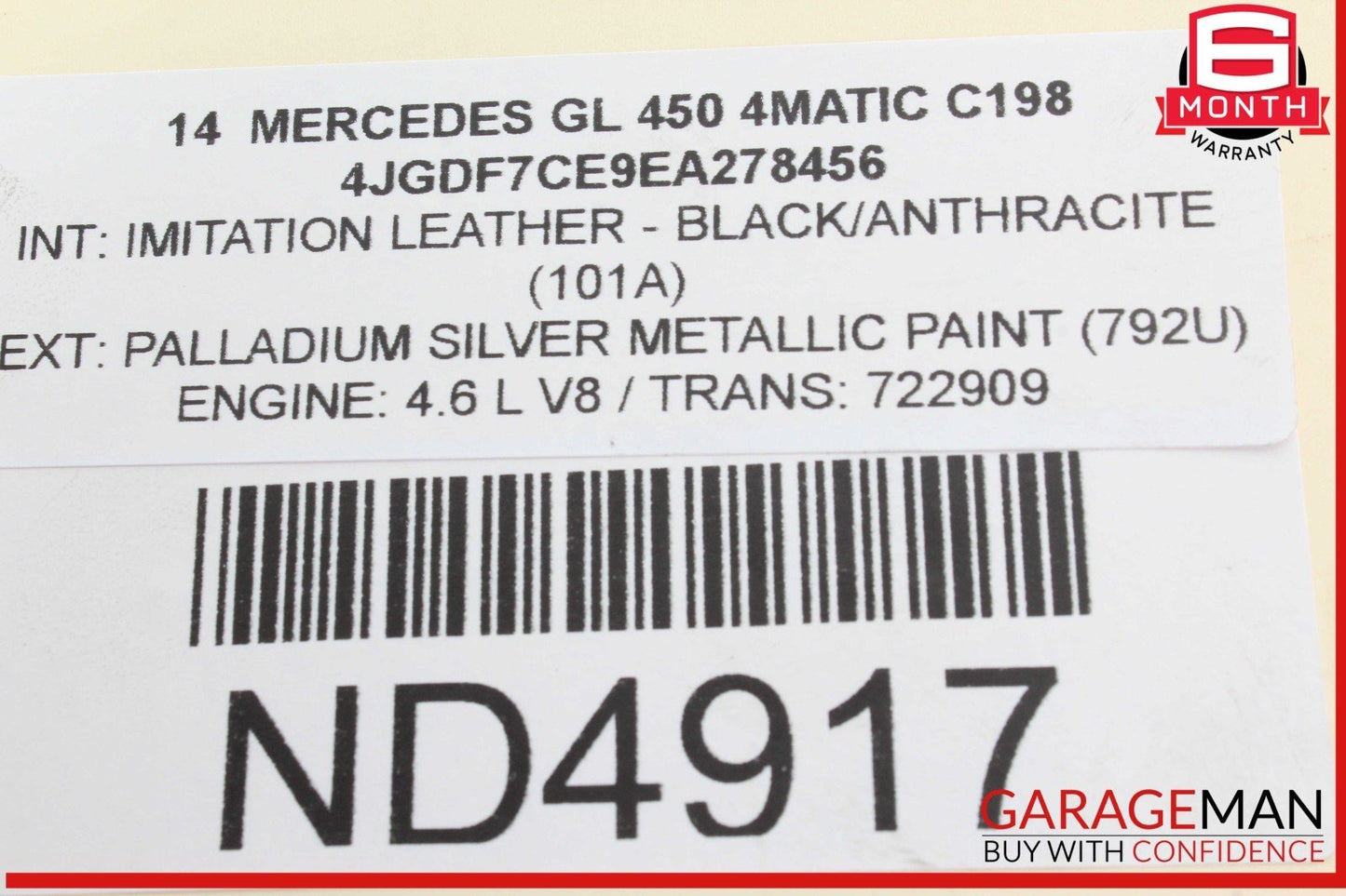 12-19 Mercedes X166 GL450 4MATIC Engine Exhaust Front Pipe Left Side OEM
