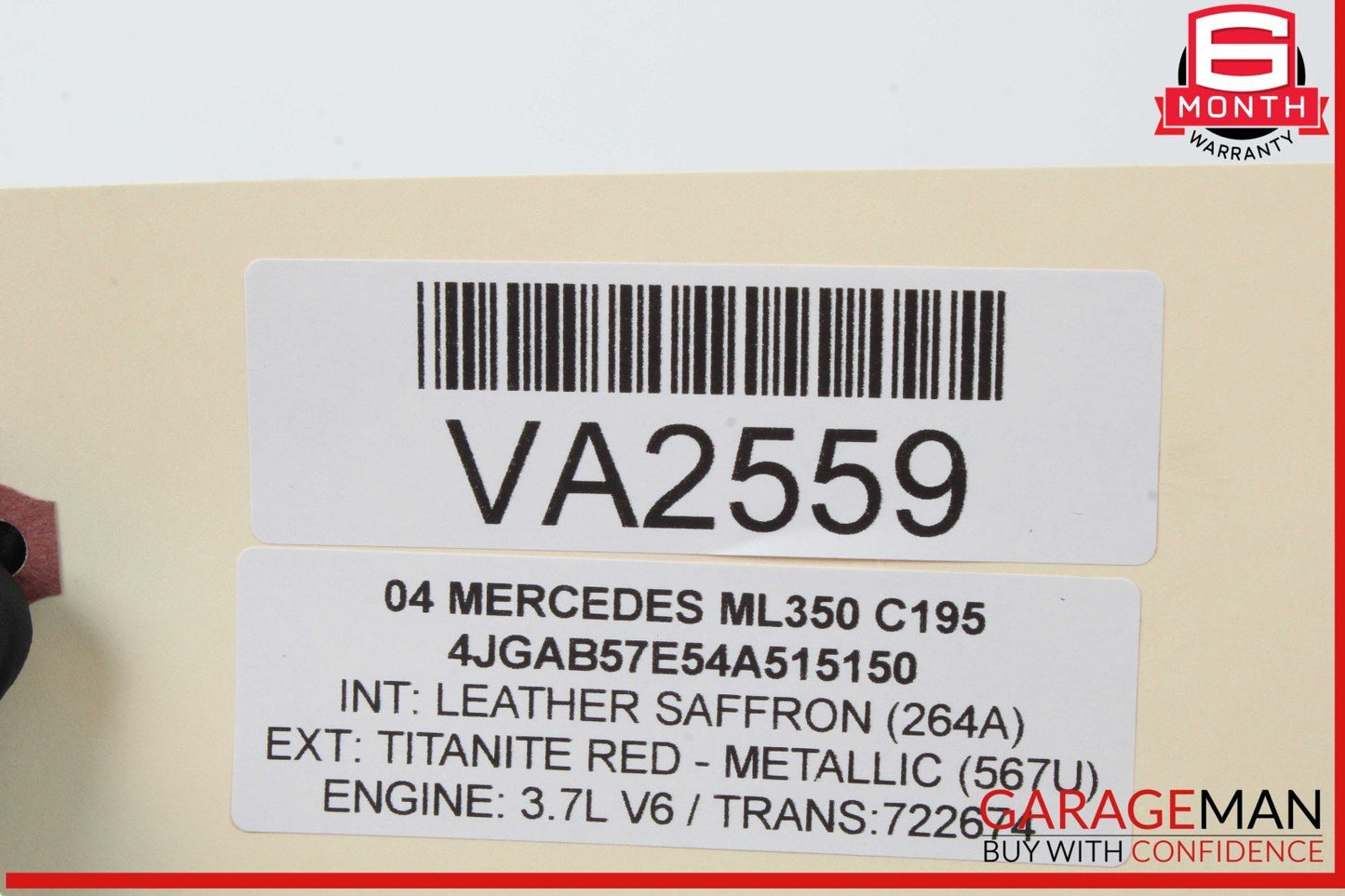 98-05 Mercedes W163 ML350 Front Top Upper Radiator Support Bracket Tie Bar OEM