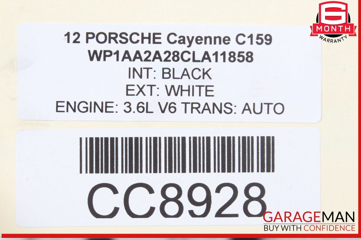 11-14 Porsche Cayenne 958 Front Hood Bonnet Panel Assembly White OEM
